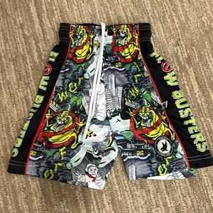 Flow society boys ghostbuster shorts.  Size youth xxs.